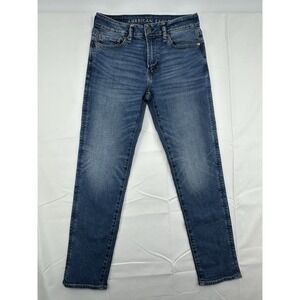 American Eagle Jeans Mens 30x32  Blue Slim‎ Straight Air Flex Denim Pockets